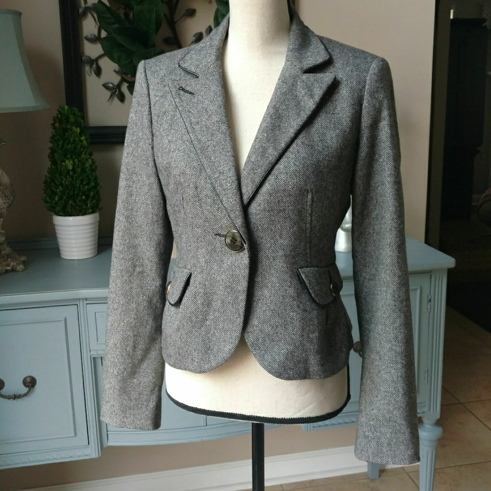 Express Design Studio Leopard Lined Blazer